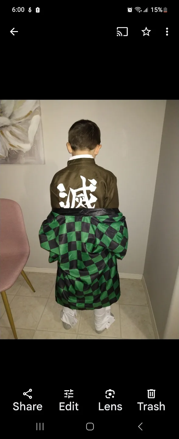 Kids' Tanjiro Kamado Kimetsu no Yaiba Costume thumbnail