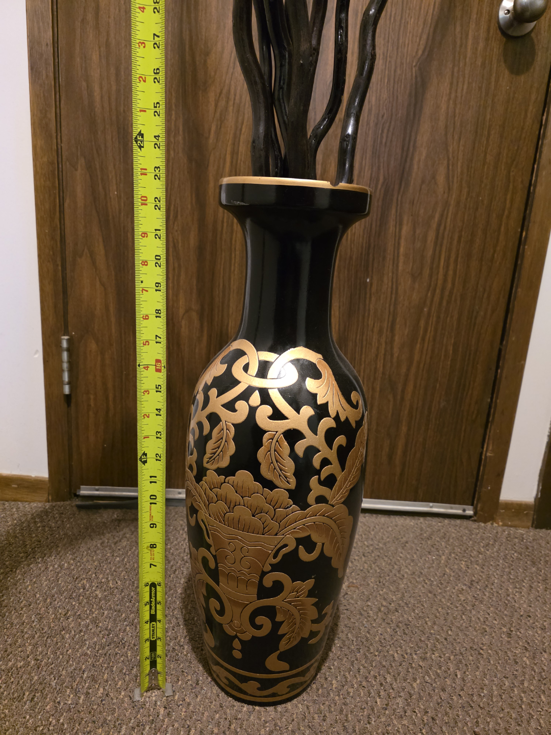 Vase with Decorative Sticks
