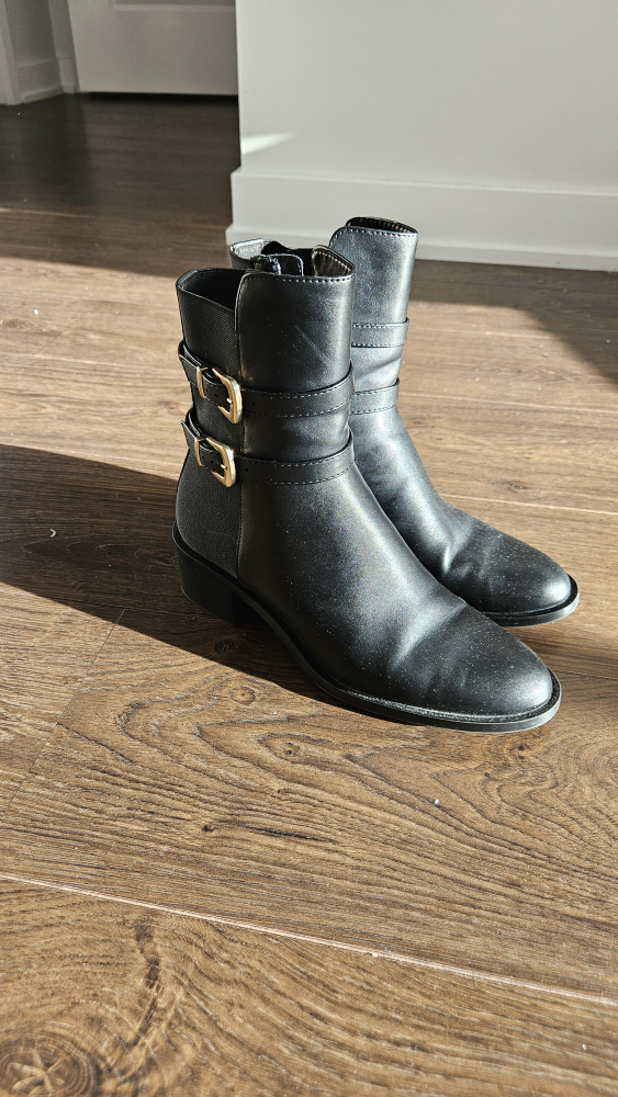 Zara Black Boots, Size 7.5 (38), Spring boots - photo 4