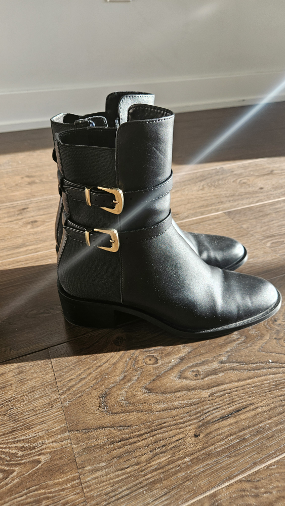 Zara Black Boots, Size 7.5 (38), Spring boots - photo 5