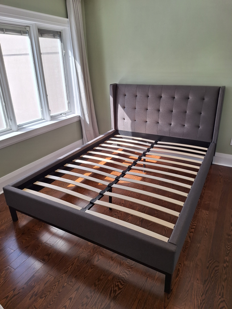 Structube DAWSON Queen Size Bed Size Upholstered Bed Frame