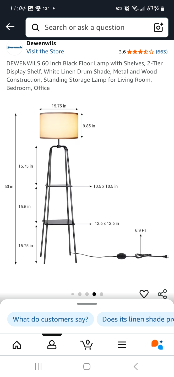 Lamp with two shelves like new condition - photo 4