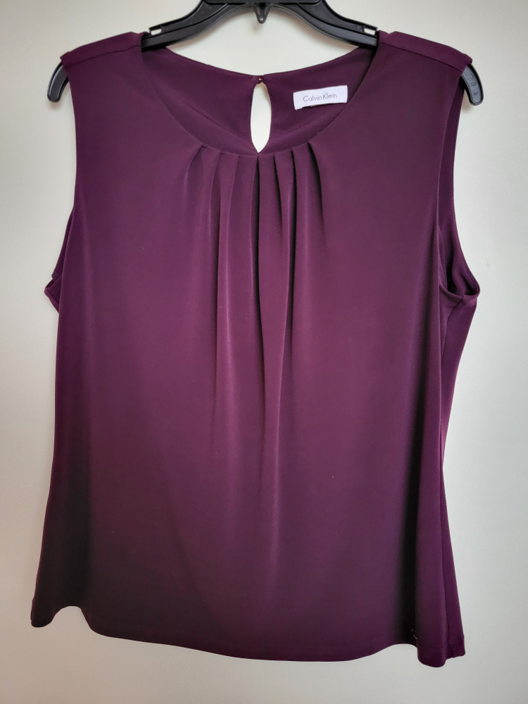 Calvin Klein Sleeveless Blouse, Purple
