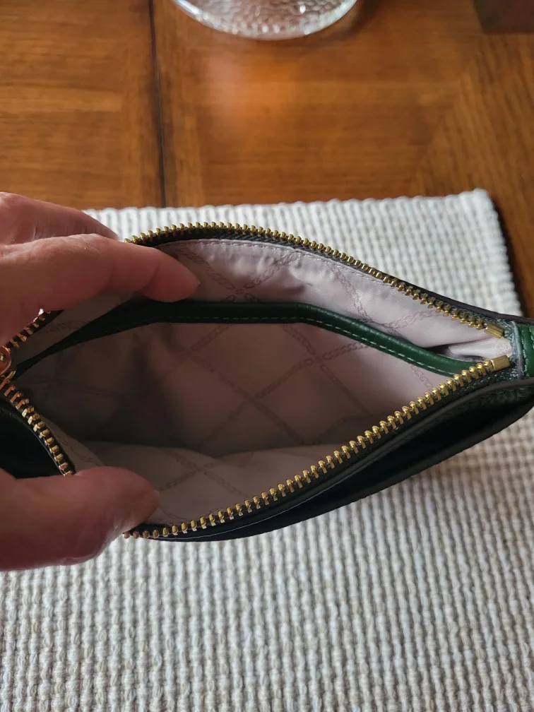 Michael Kors Green Leather Wristlet image indicator(3)