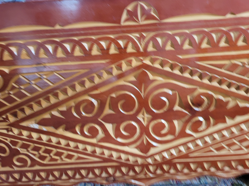 Hand-Carved Wooden Chest - photo 2