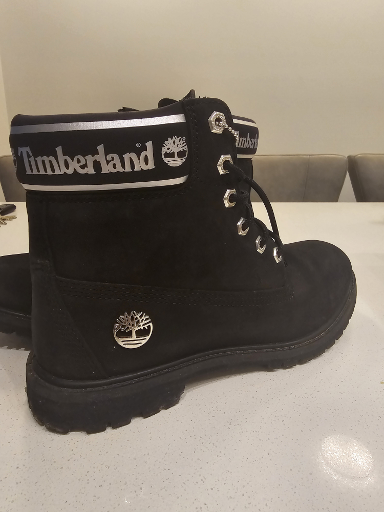 Timberland Black Leather Boots Size 10 - photo 5