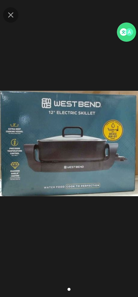 NEW Westbend Legacy Non-Stick Electric Skillet, Sz 12", Black
