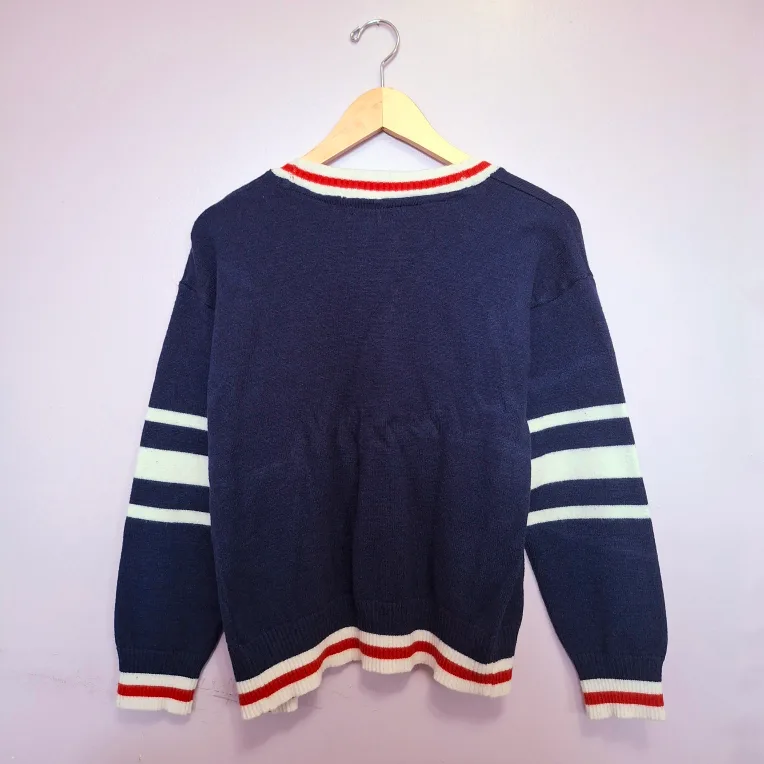 Women's Striped Varsity Cardigan (S/P) - Forever 21 image indicator(6)