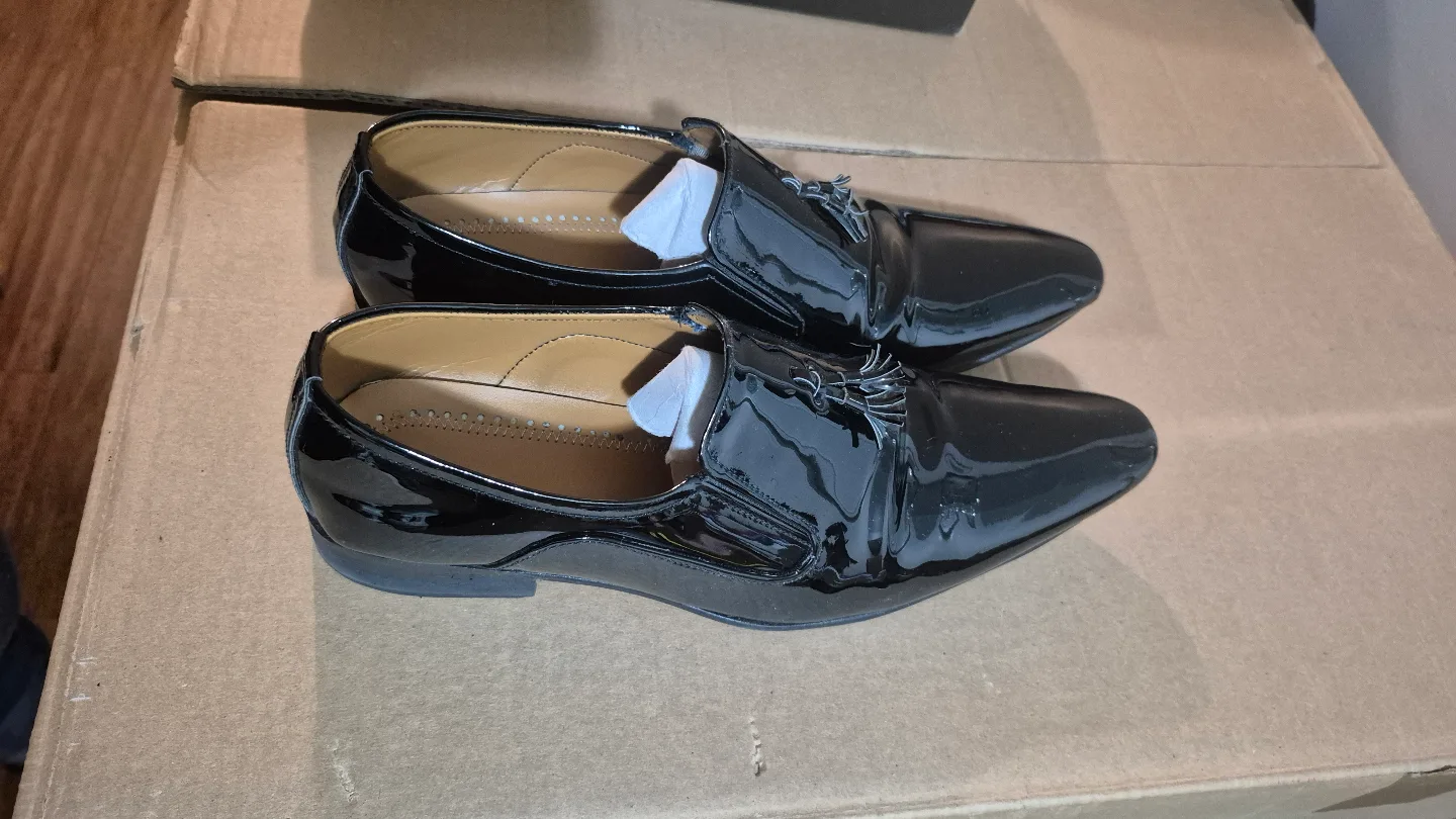 Men's Black Patent Leather Loafers image indicator(4)