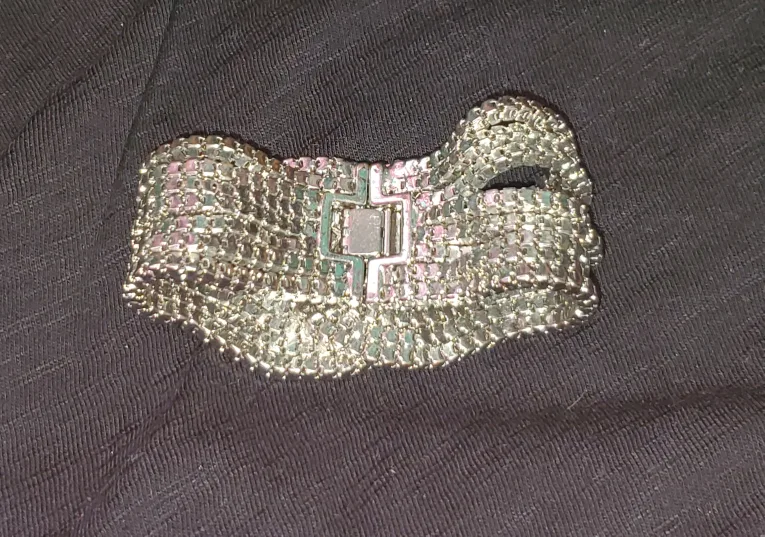 Silver Tone Metal Mesh Bracelet image indicator(5)