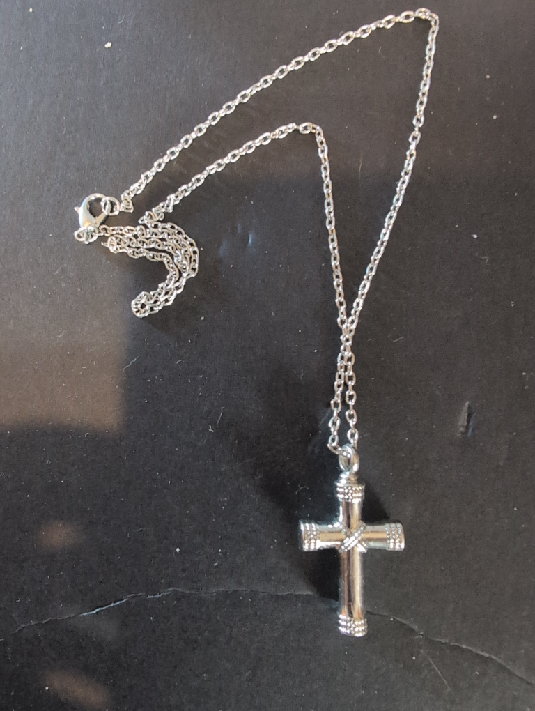 Silver Cross Necklace(Cremation ash Necklace) - photo 2