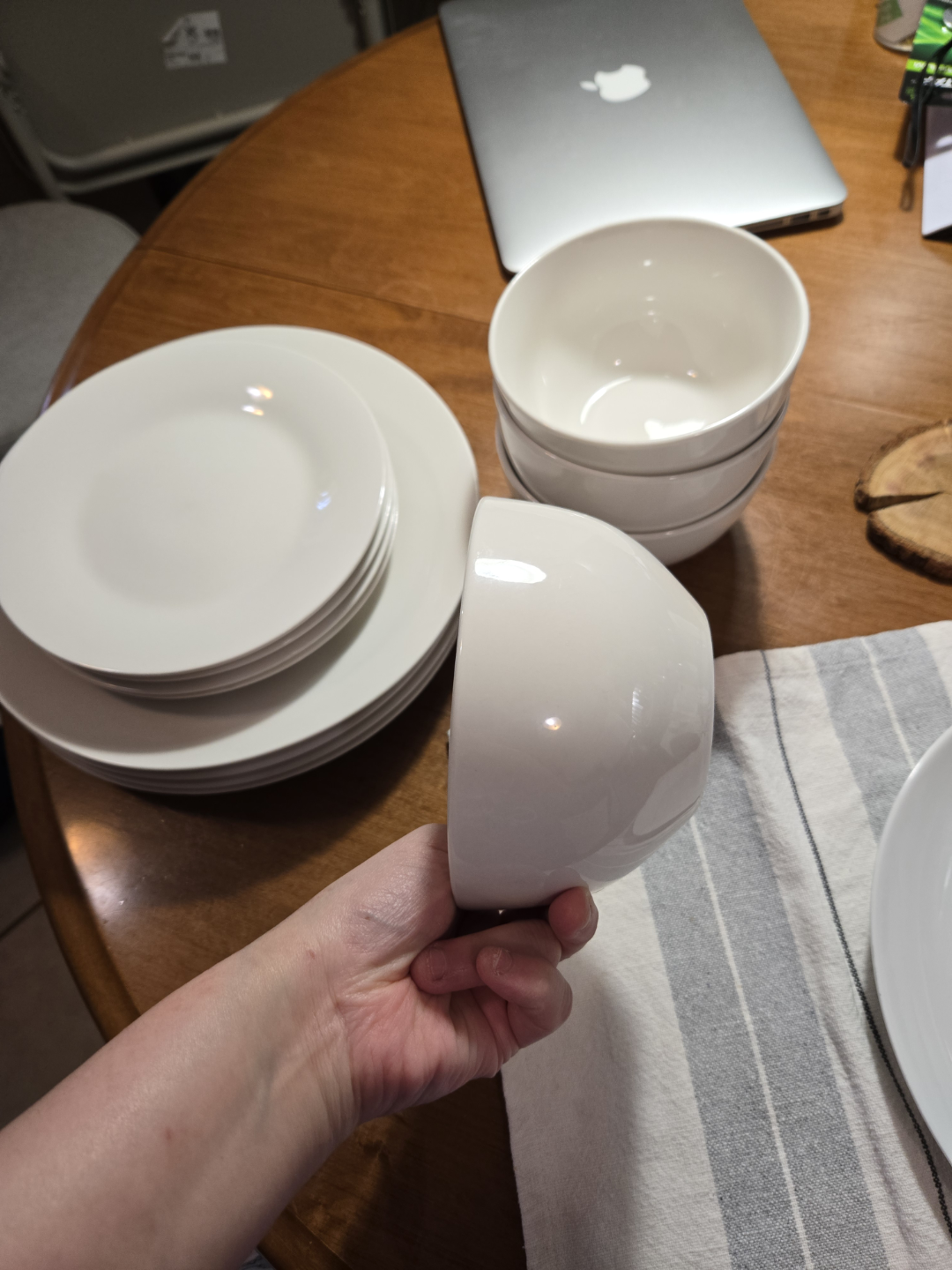 White Dinnerware Set - Plates and Bowls - photo 2