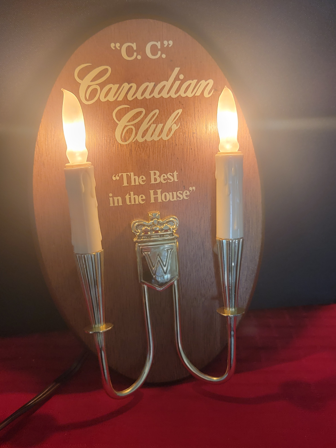Vintage Canadian Club Whisky Light-Up Sign