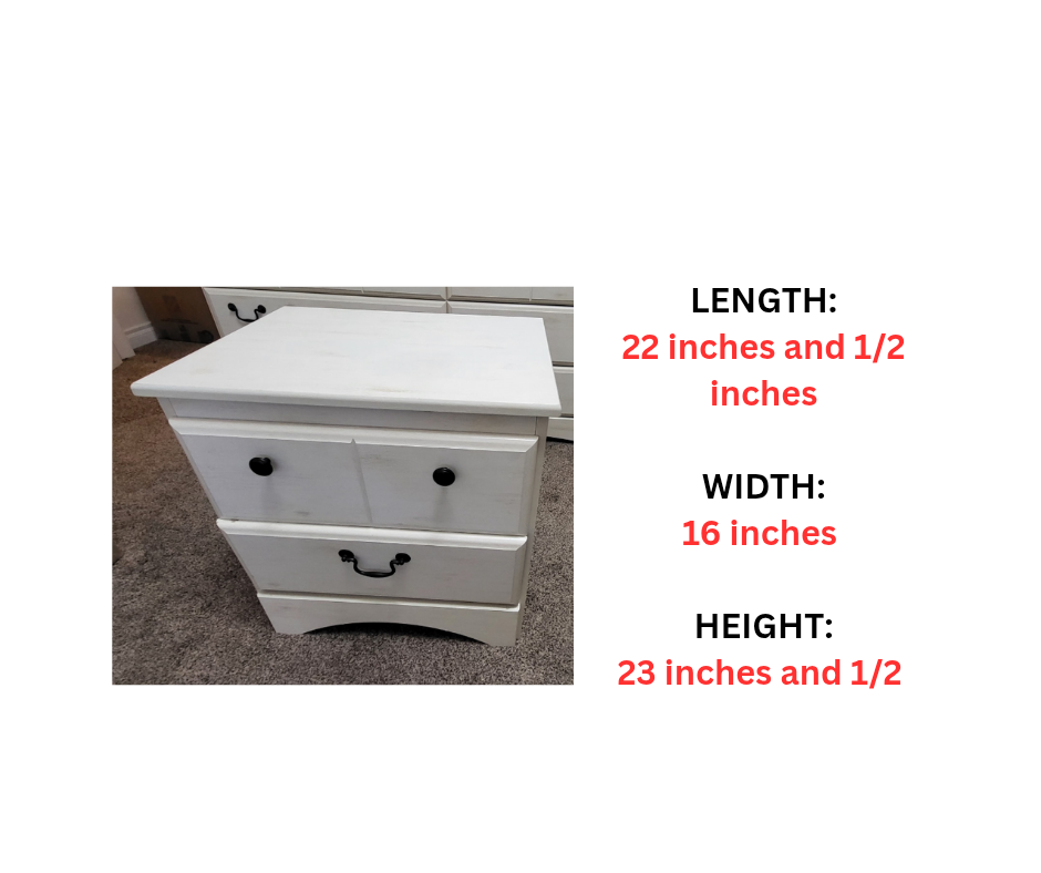Off-White Bedroom Set: Dresser, Mirror & Nightstand - photo 3