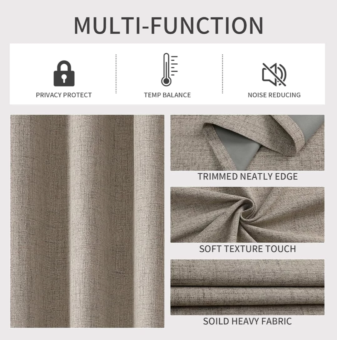100% Blackout Grommet Curtains - Light Filtering - photo 5