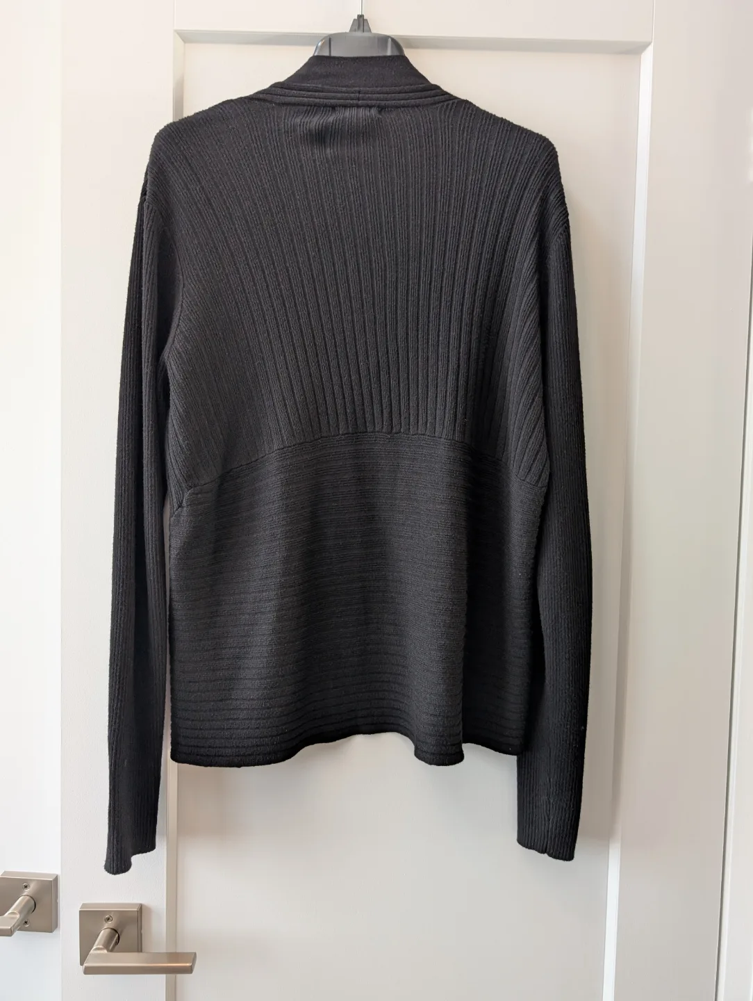 Verve Ami Black Ribbed Cardigan - Size Large image indicator(9)