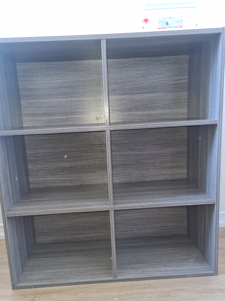 6-Cube Organizer, Grey Woodgrain