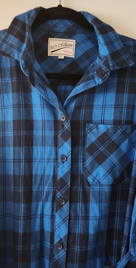 Women's Plaid Shirt Dress image indicator(4)