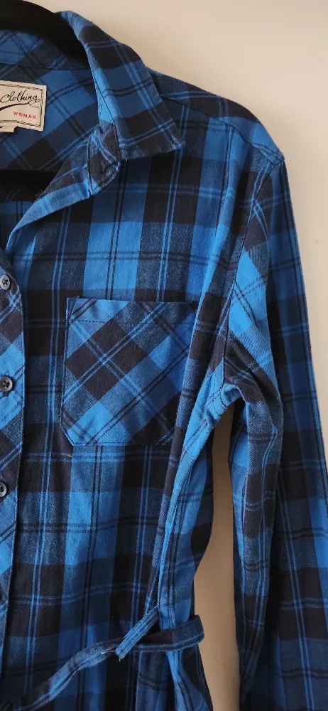 Women's Plaid Shirt Dress image indicator(5)