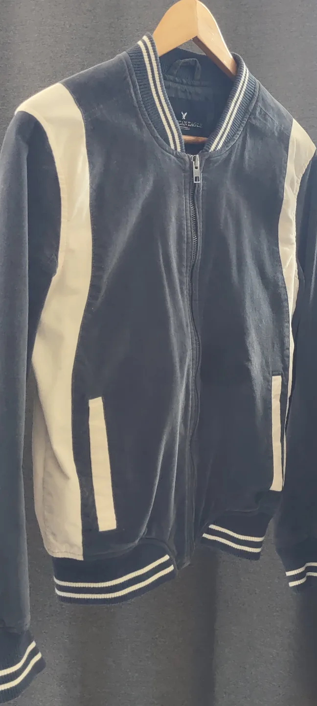 (NEW) American Eagle Honestly Blue Suede Jacket Jacket image indicator(2)