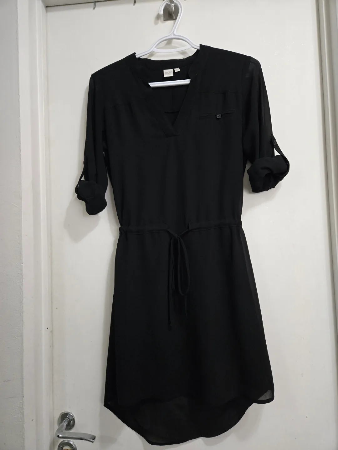 Sheer flowy cinched dress image indicator(5)