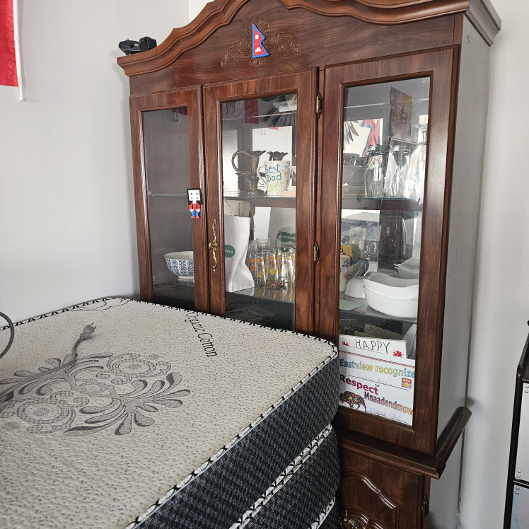 Antique Wooden Display Cabinet hutch