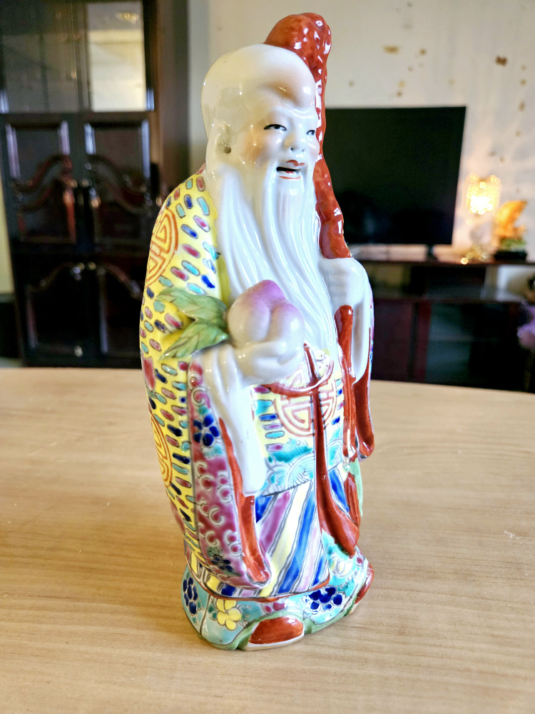 Vintage Shoulao Chinese Porcelain Figurine💚 - photo 4