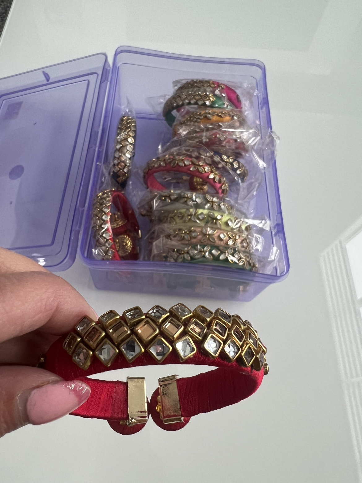 Ethnic Bangles with Kundan and Stonework - photo 2