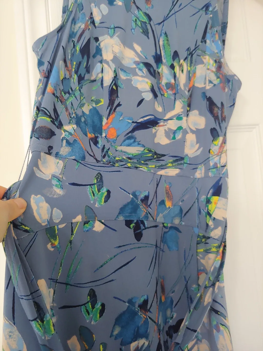 BCBGMAXAZRIA Blue Floral Dress, XXS image indicator(8)
