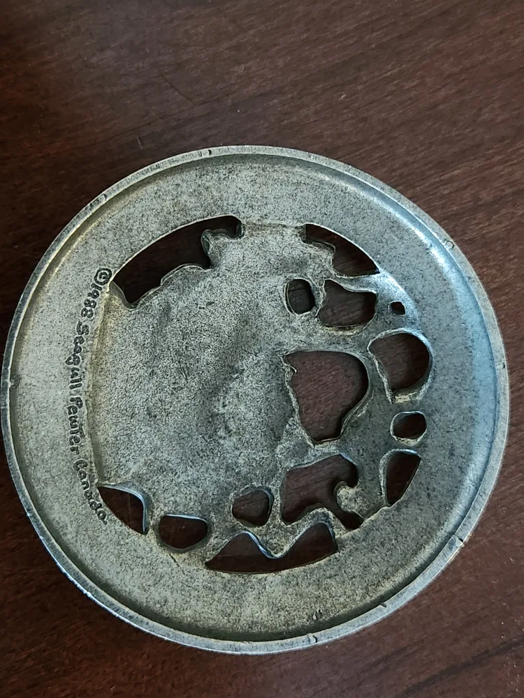 Seagull Pewter Co. Vintage Glass Trinket Jar with Lid image indicator(4)