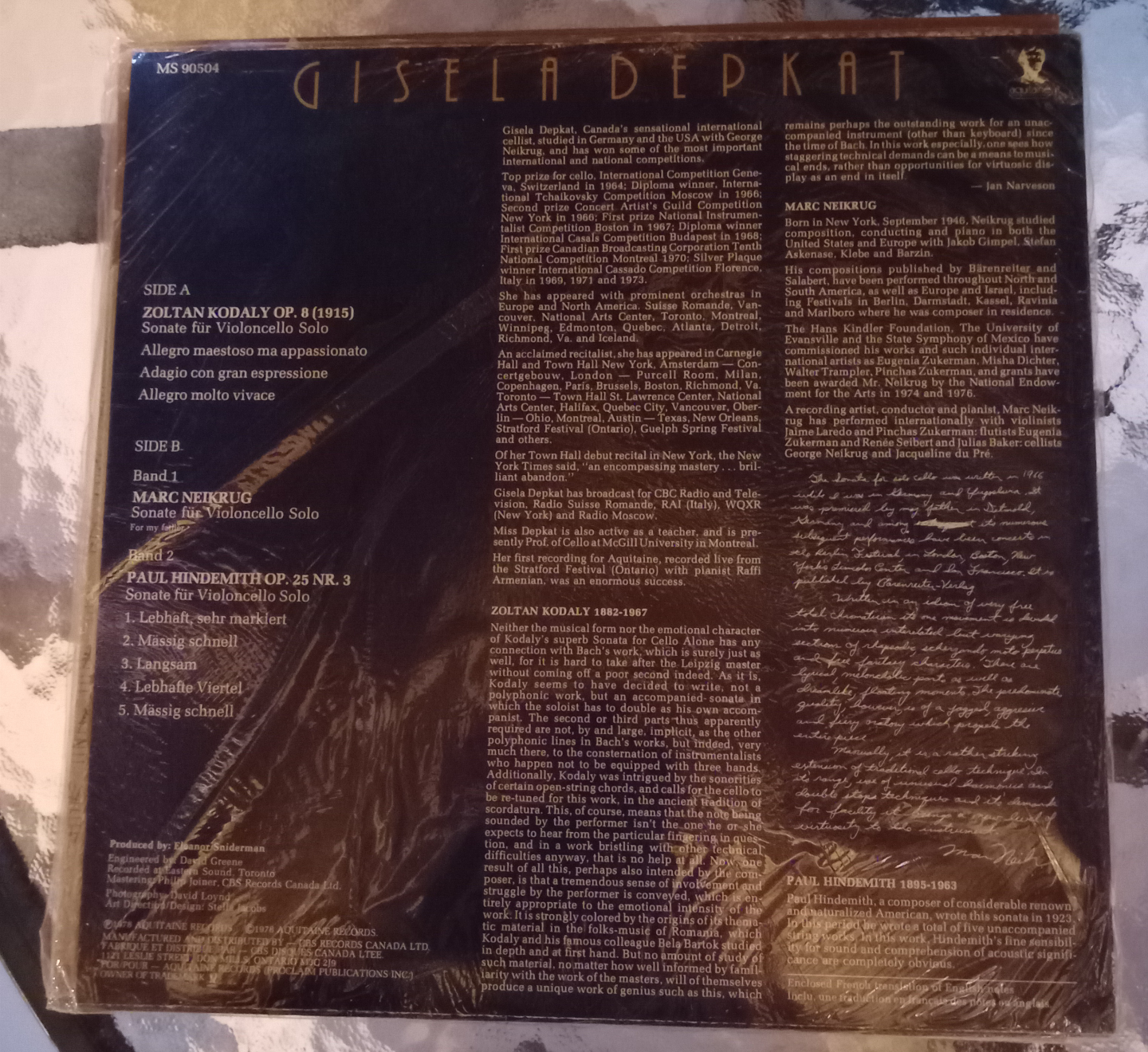 BRAND NEW-GISELE DEPKAT Vinyl Record Album - photo 2