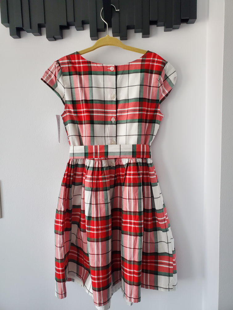 Girls' Red and Green Plaid Dress - Size 6 - photo 2