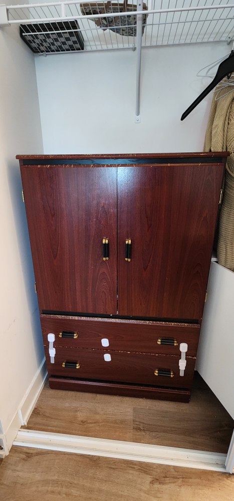 Dar Brown Armoire with Two Drawers