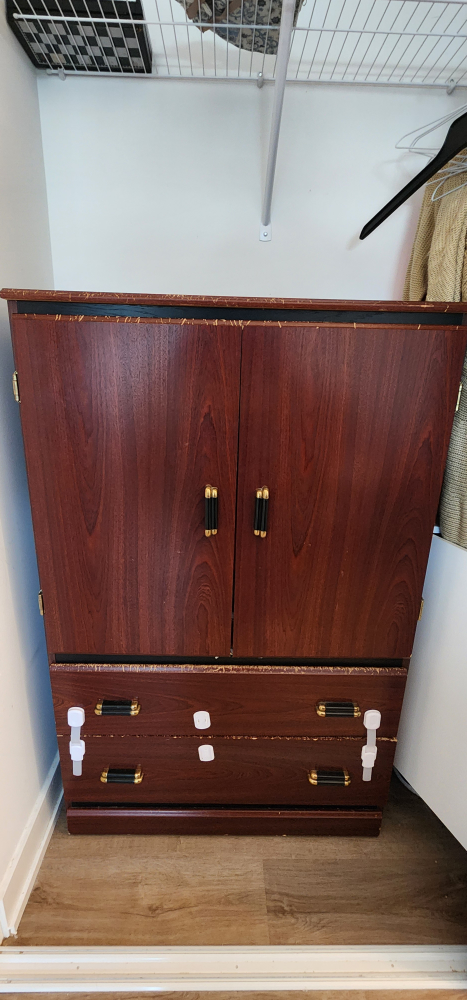 Dar Brown Armoire with Two Drawers - photo 2