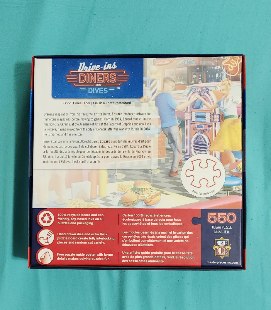 masterpieces Diner 550 piece jigsaw puzzle 💚 image indicator(3)