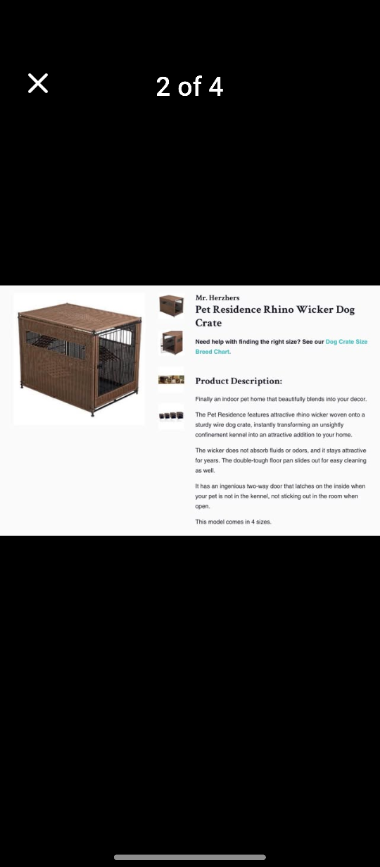 Rhino Wicker Dog Crate - Small - photo 2