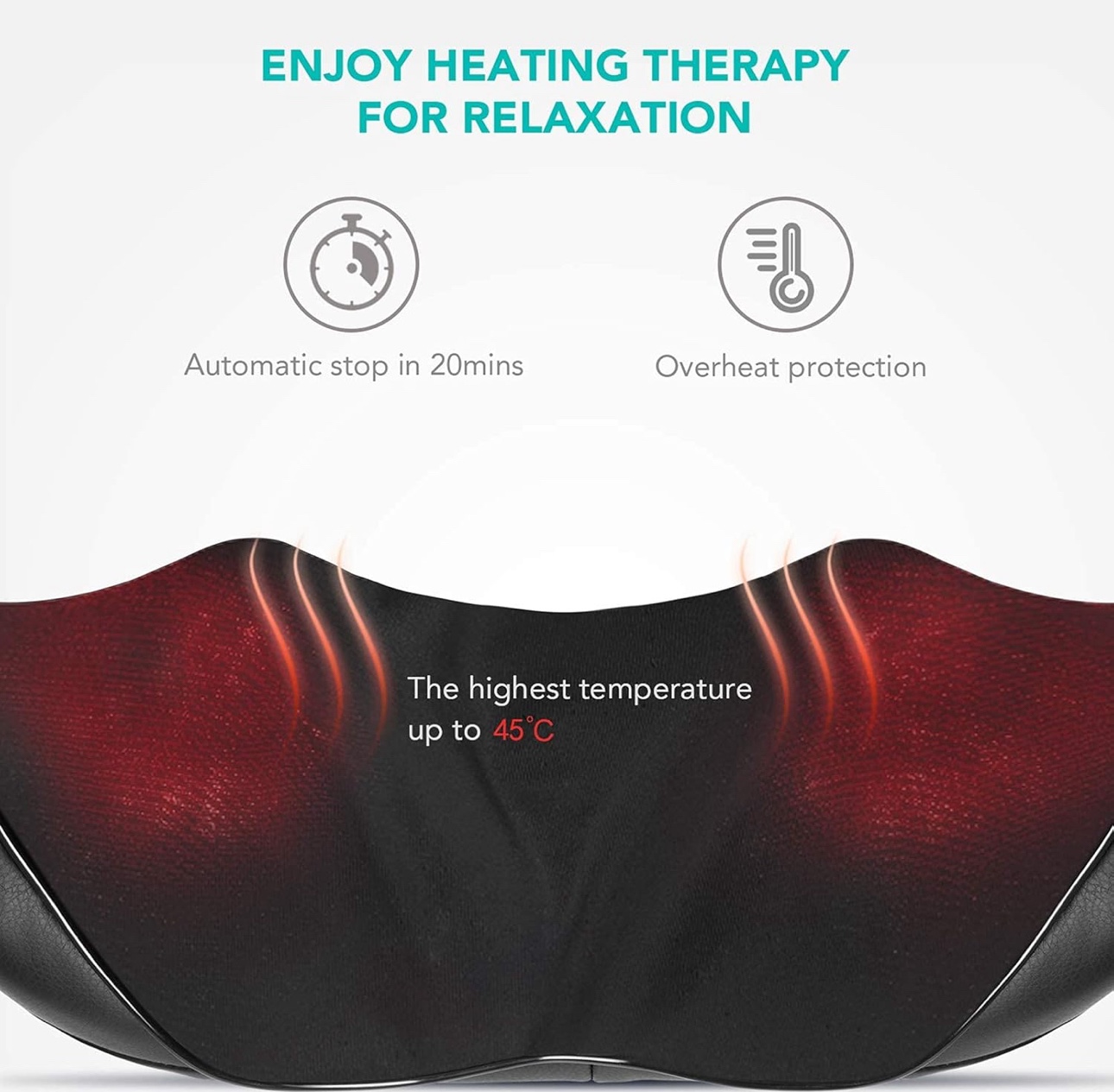 NAVIDIO Shiatsu Neck and Back Massager with Heat - photo 3