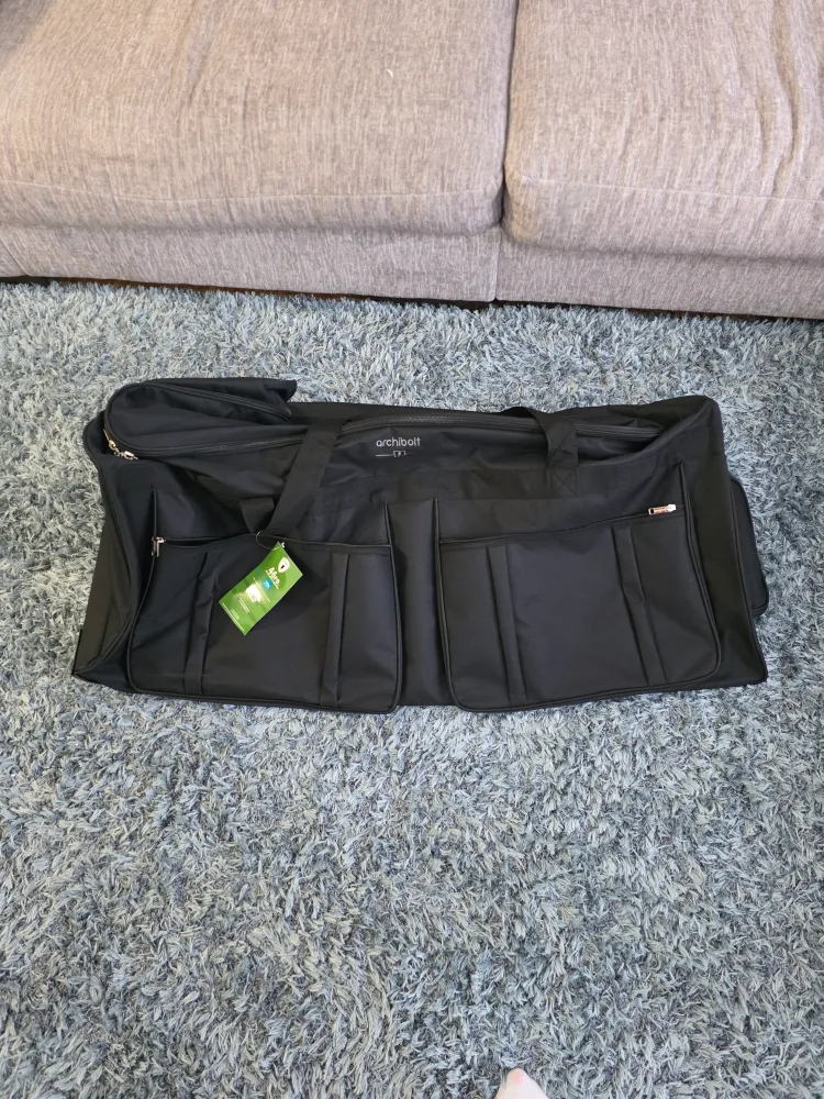 Large Black Rolling Duffel Bag image indicator(6)