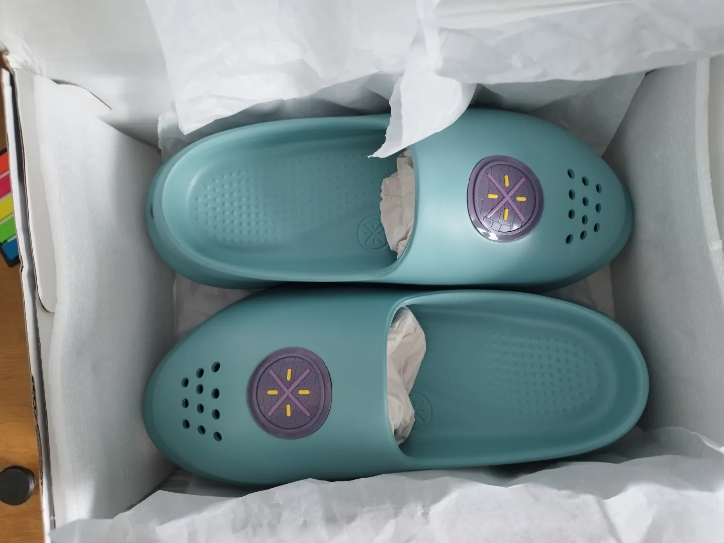 Wade Basketball Off-Court Slides - Size 10 US - Teal image indicator(4)
