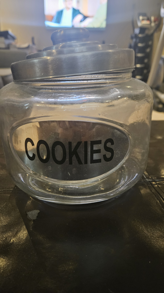 Glass Cookie Jar with Metal Lid 💚 - photo 3