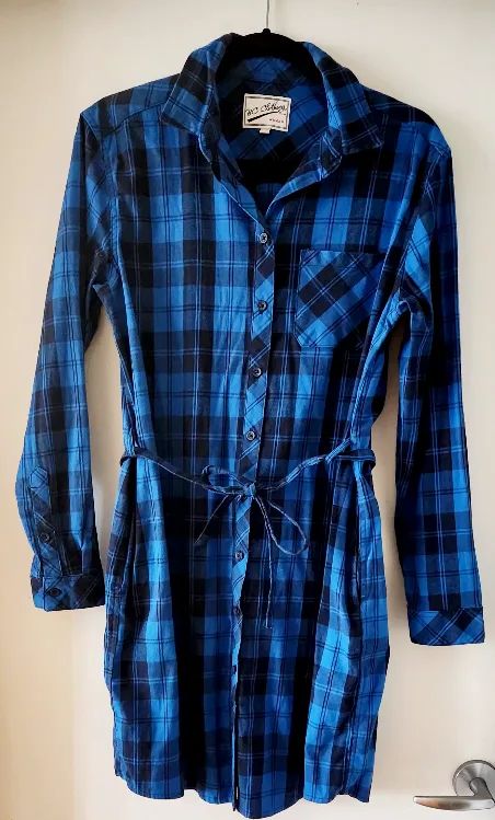 Women's Plaid Shirt Dress image indicator(2)