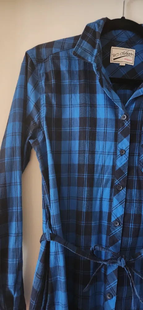 Women's Plaid Shirt Dress image indicator(3)