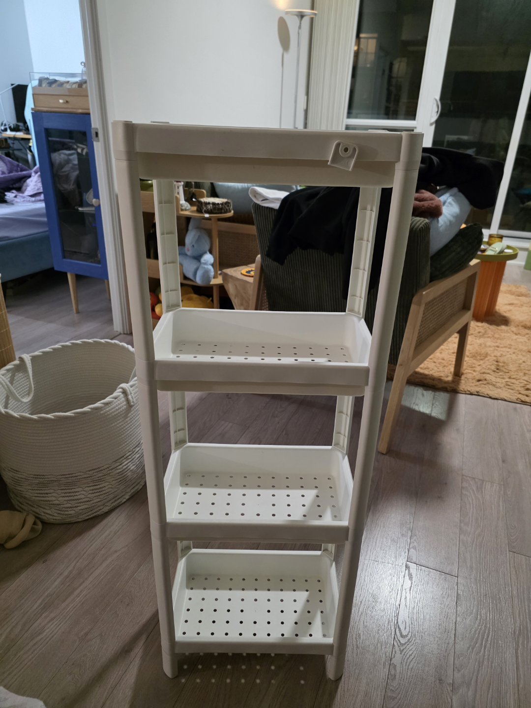 White 4-Tier Storage Rack - photo 2