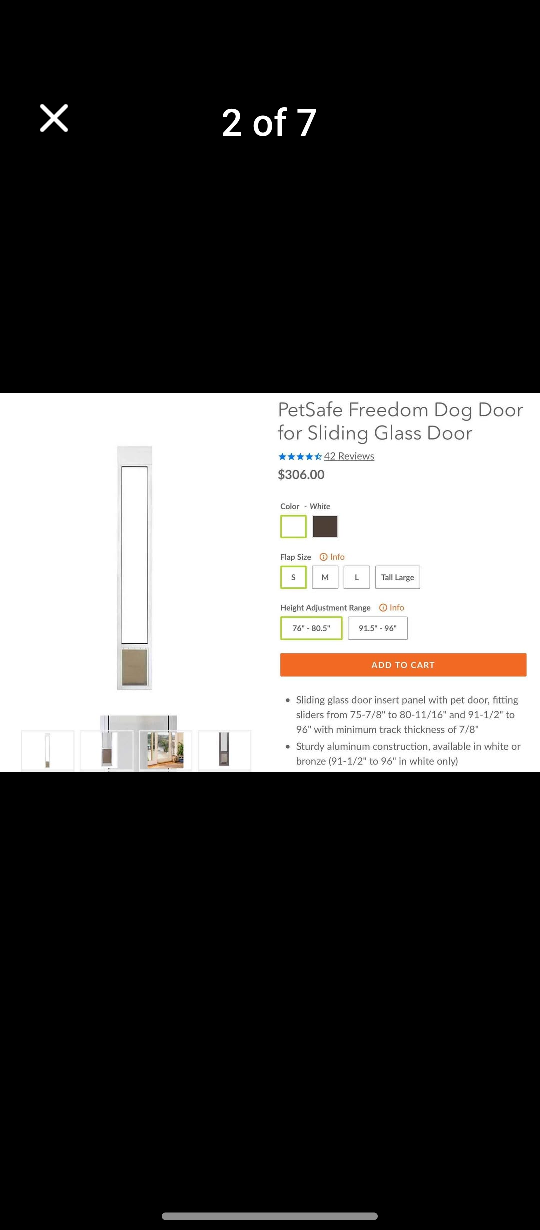 PetSafe   Glass Dog Door. patio door insert - photo 2