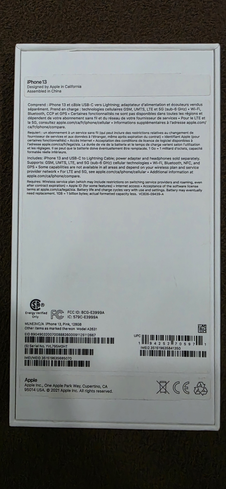 Iphone 13 [Box + cable only] - photo 2