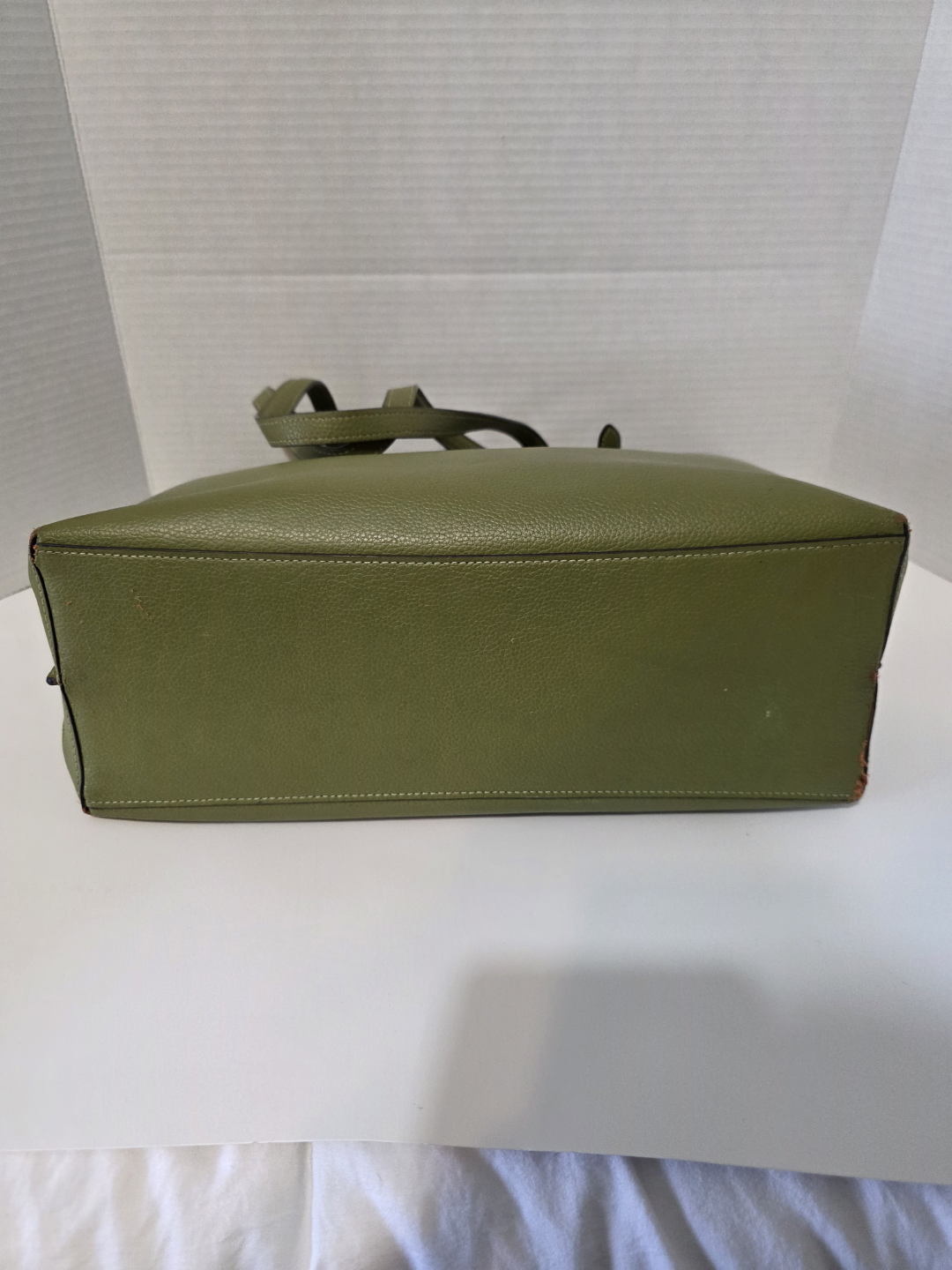 Coach Olive Green Leather Tote Bag
