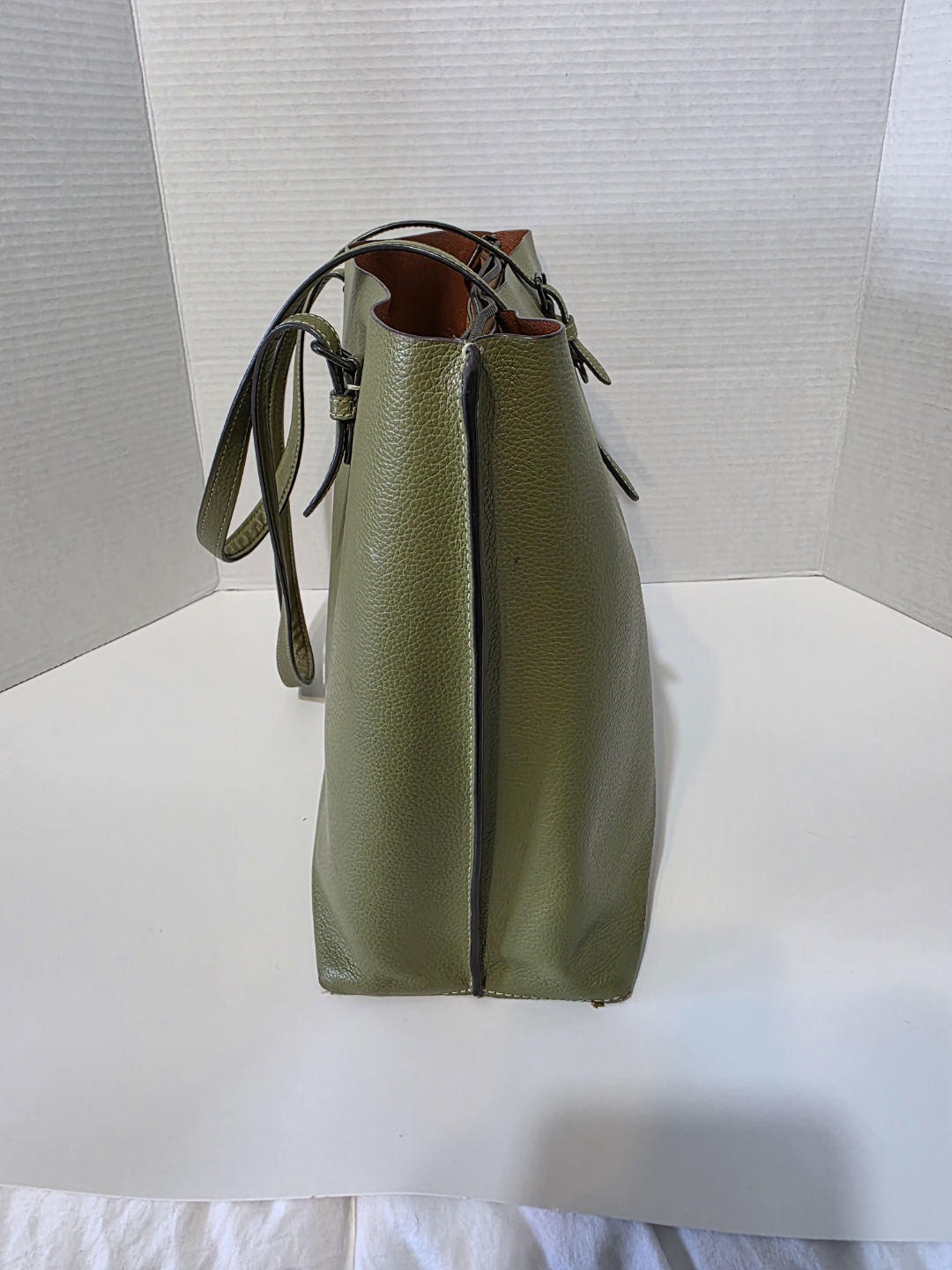 Coach Olive Green Leather Tote Bag - photo 4