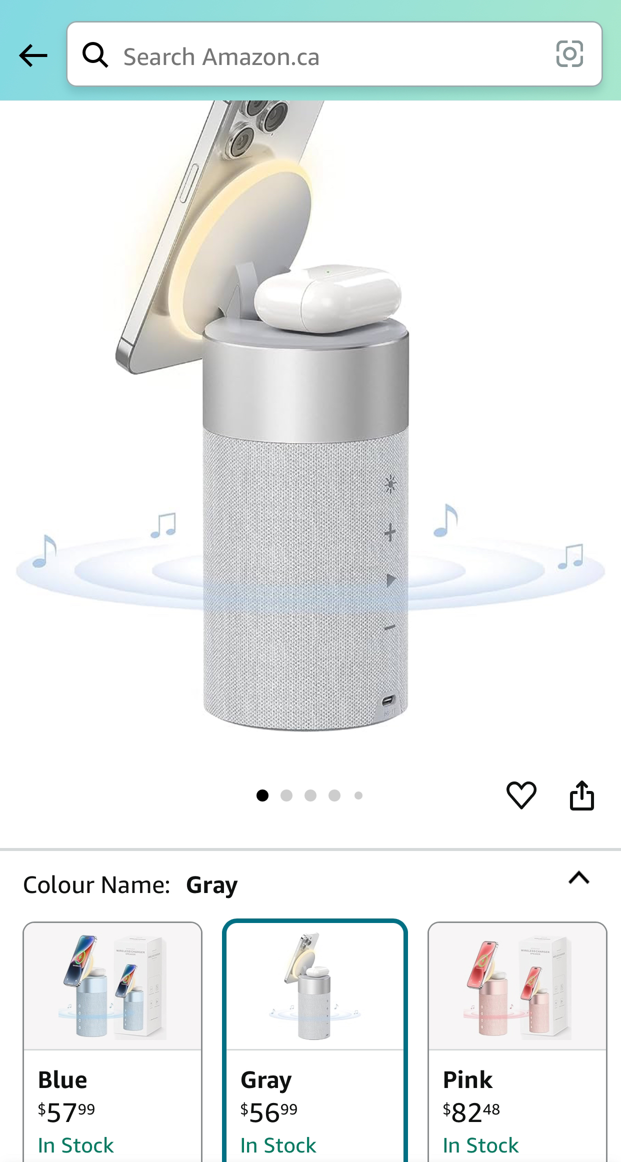 COLSUR Bluetooth Speaker, Magnetic Wireless Charger, Speakers