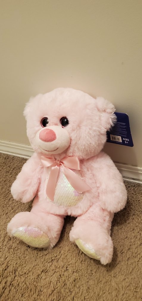 Pink Sequin Teddy Bear Plush Toy - photo 2