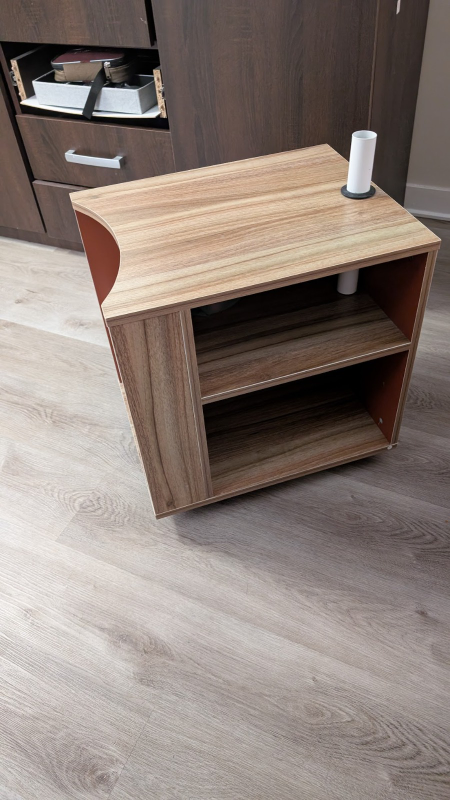 Two-shelf rolling cart